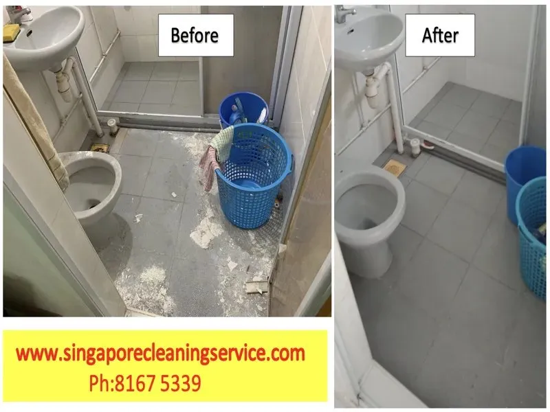 HIP bathroom cleaning service – After renovation deep cleaning results