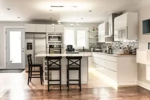 Modern clean kitchen after post renovation cleaning service in Singapore