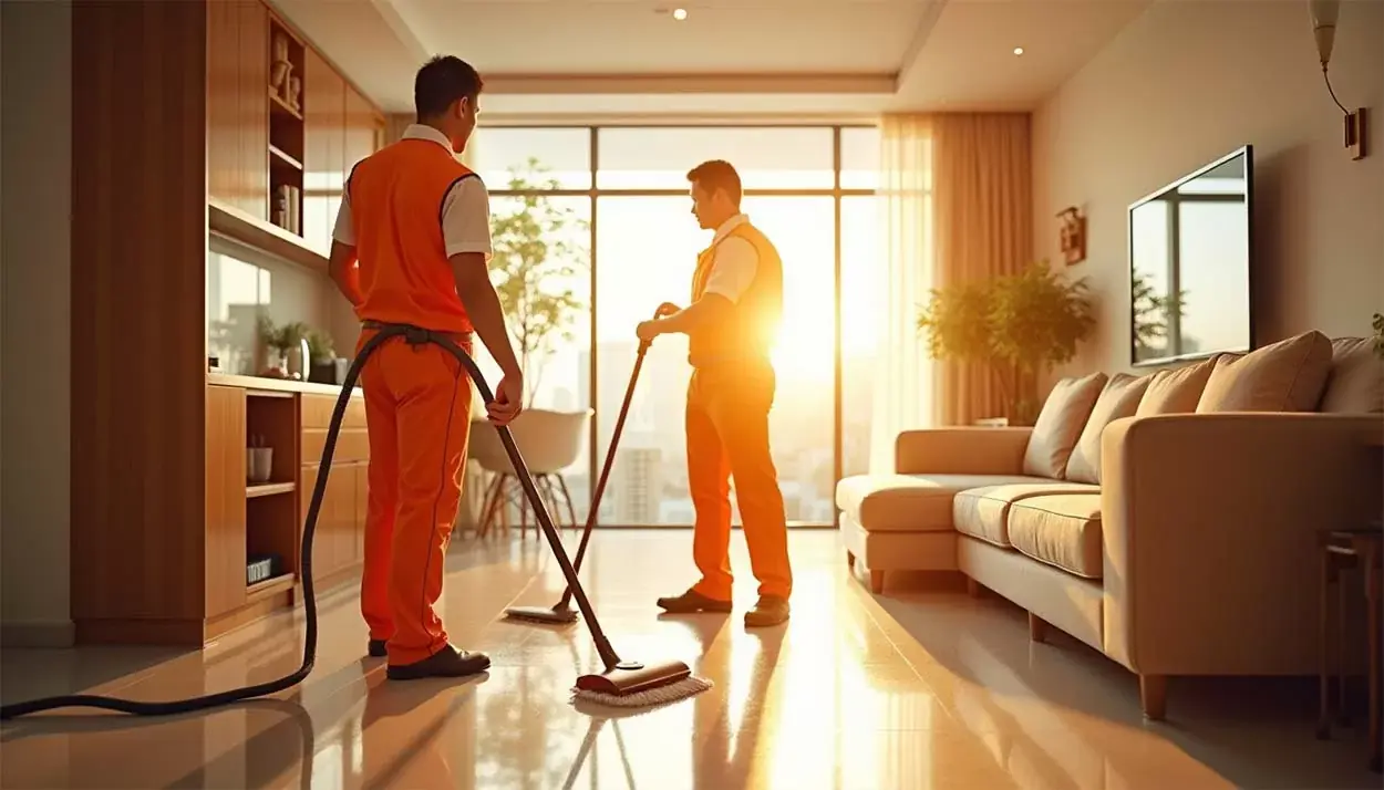 Living room cleaning service