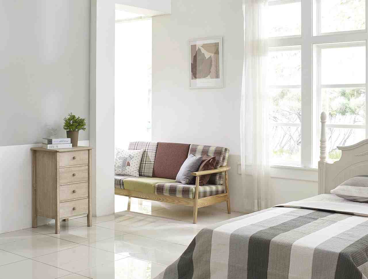 Bedroom cleaning after renovation