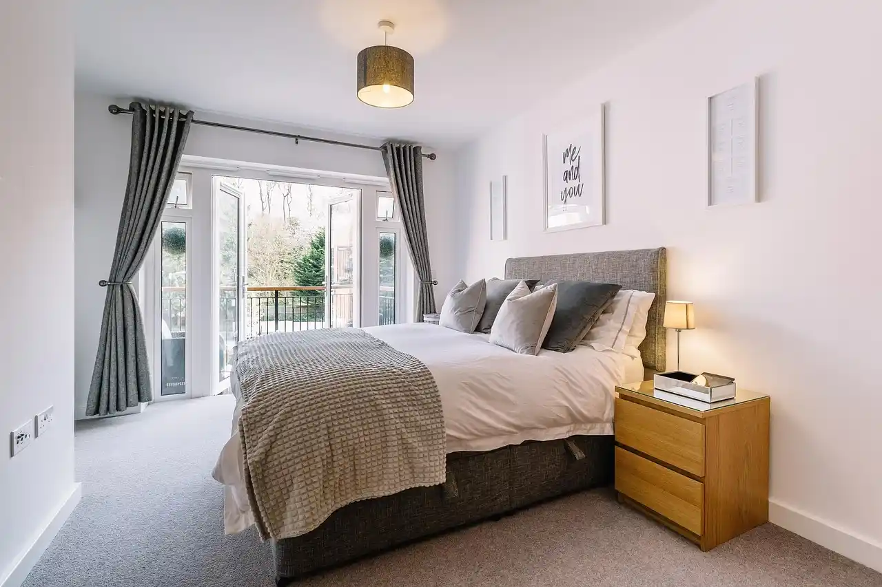 Bedroom after post renovation cleaning